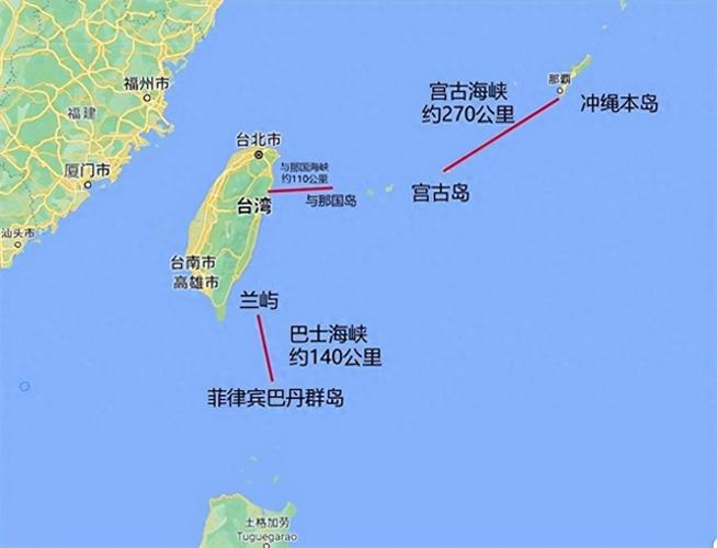中国的4个海峡