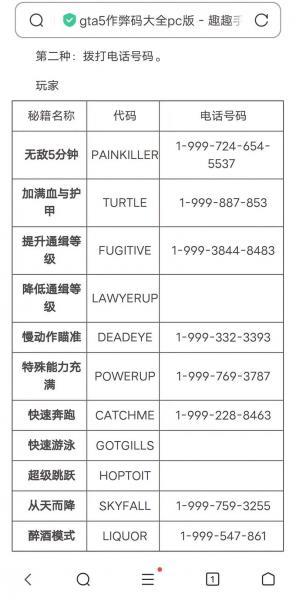 侠盗猎车5的全部秘籍有哪些?