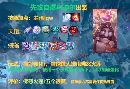 lol无限火力乌迪尔怎么出装