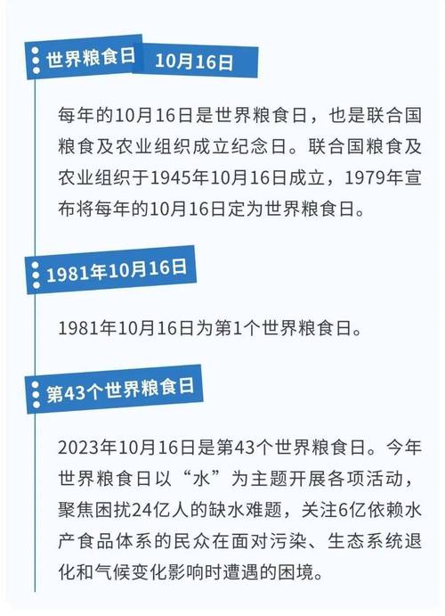 “世界粮食日”定在哪一天?